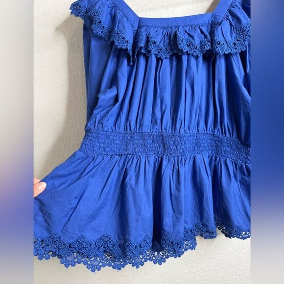 NWT Size S - Anthropologie 100% Cotton Peplum Eyelet Blouse (NWT US$ 118) - Picture 9 of 15